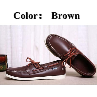 Heren Dames Echt Leer Docksides Classic Homme Femme Bootsschoenen,Plus Grote Maat Marine Zwart Bruin Merk Flats Loafers A047 45 gray