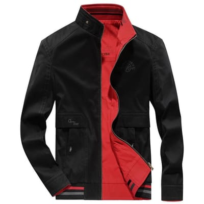 Heren Lente en Herfst Nieuwe Heldere Jas Heren Middelbare Leeftijd Casual Multi-zakken Losse Jasjas Heren 3XL black