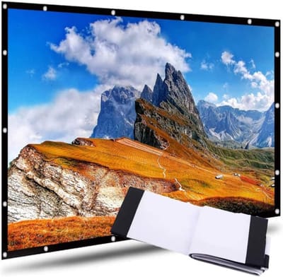 Projectiescherm Opvouwbaar - Filmdoek - Thuisbioscoop Ervaring - HD Beeldkwaliteit - Tot 150 Inch - Wit
