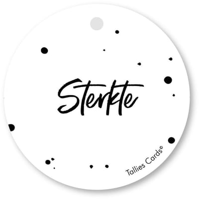 Tallies Cards - kadokaartjes  - bloemenkaartjes - Sterkte - Black&White - set van 5 kaarten - condoleance - deelneming - gecondoleerd - afscheid - 100% Duurzaam
