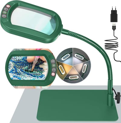 Vergrootglas loep ledverlichting - LED verlichting oplaadbaar - Borduurlamp dimbaar - Flexibel