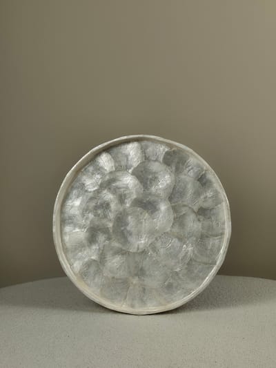 Blitzdeco - Schelpen Schaal - Flora - Rond - Parelmoer - Handgemaakt, Uniek - 30CM