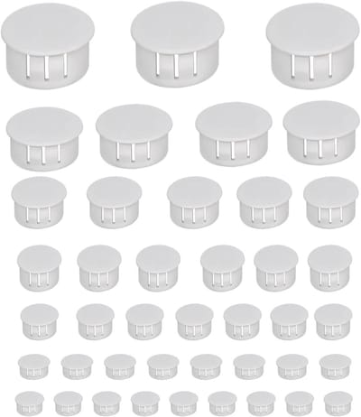 Set van 170 Stuks Gatenafdekkappen in Wit, Diverse Maten voor Keukens, Meubels en Doe-Het-Zelf Projecten - Plastic Stoppen en Clip Caps
