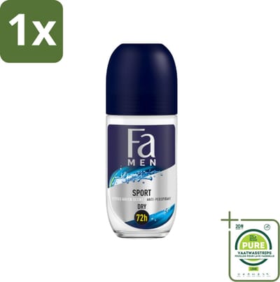 1 x Fa Men - Sport - Deodorant Roller - Citrus Green - 50 ml - Deodorant - Mannen Deodorant - Sport Deodorant - Citrusgeur - Langdurige Bescherming
