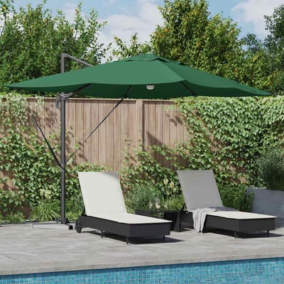 vidaXL - Parasol - Groen - 351 - x - 250 - x - 253 - cm - Polyester - en - Aluminium
