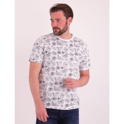 Petrol Industries - Heren All-over print T-shirt Rayo - Wit - Maat XXL