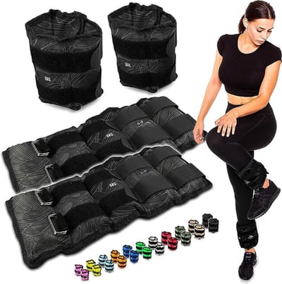 Ergonomische Enkel- en Polsbanden met Dubbele D-Ring en Klittenbandsluiting – Geschikt voor Joggen, Gymnastiek, Therapie en Revalidatie – 8,0 kg