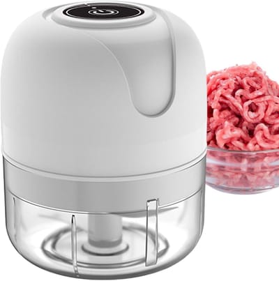 Elektrische Chopper - Mini Keukenmachine - Eten Bereiden - USB Oplaadbaar - 250 ml - Wit