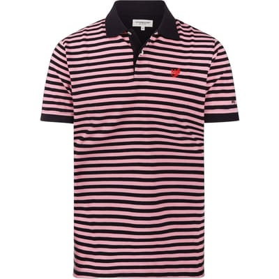 McGregor Pique Stripe Polo Pink Size: S | Polo Shirts Outlet | Heren | Blauw