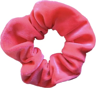 Kraagjeskopen.nl Scrunchie Velvet NEON roze Haarelastiek Haaraccessoire - 1 stuk