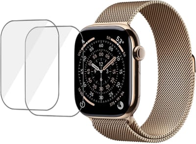 2x Folie Screenprotector Geschikt voor Apple Watch 46mm - Screenprotector - Beschermglas Folie