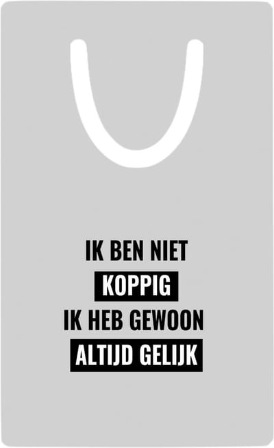 Hacebo® - ik ben niet koppig ik heb gewoon altijd gelijk metalen boekenlegger- Quotes - altijd gelijk - koppig - grappige tekst - quotes - verjaardagscadeau - verjaardag - cadeau - kado - geschenk - gift Bladwijzer boekenleggers - 7.6 cm x 5cm