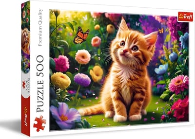 Schattig Katje Puzzel - 500 Stukjes voor Volwassenen en Kinderen vanaf 10 Jaar - Creatieve Ontspanning met Dieren