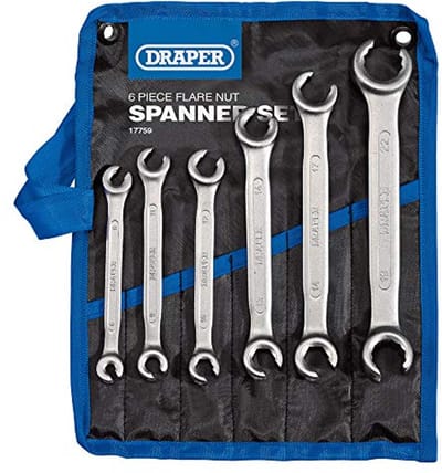 Flare Moer Spanner Set (6 Stuk) - Voor Pijp Moeren, Hoogwaardige Kwaliteit