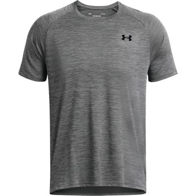 Under Armour UA Tech TextuRood SS Heren Sportshirt - Grijs - Zwart