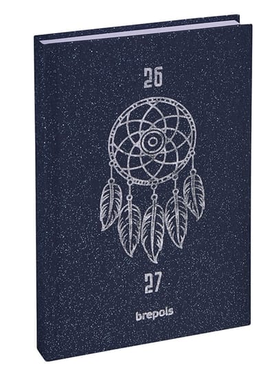 Brepols agenda 2026-2027 - MAGIC - Schoolagenda - 1 dag per pagina - Glitterende omslag - Dagoverzicht - Blauw - 11.5 x 16.9 cm