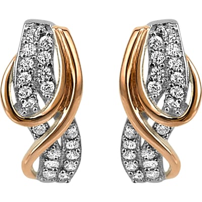 Orphelia 'Elsia' Dames 925 Sterling Zilveren Oorbellen - Zilver/Roze ZO-7027