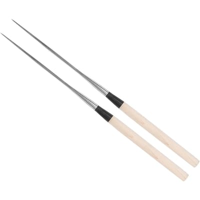Baguettes en Acier Inoxydable Baguettes Japonaises à Sushi avec Manche en Bois Accessoire de Cuisine S 100x40x0.3cm / 39.4x15.7x0.1in