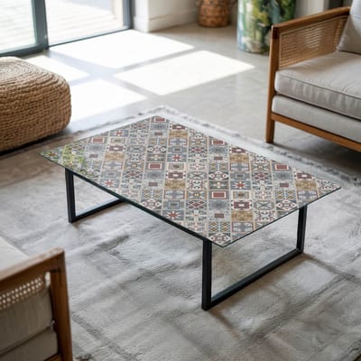Coloray Tafelblad - Tafelblad Glas - 120x80 cm - Grijs - Rechthoek Glazen Tafelblad - Tafelblad Van Glas - Tafelblad Vierkant - Salontafel Blad - Gehard Glas Tafelblad woonkamerdecoratie