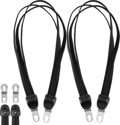 Snelbinders 2 Stuks - Verstelbare zwarte spinbinder met haak - dubbele elastiek armen - 70cm voor 26-28 Inch fietsen