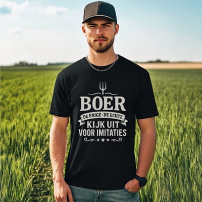 AGRIFANS® De Echte Boer - Heren T-shirt - S