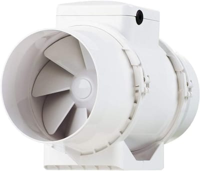 Afzuigventilator - Ventilatiekanaal Ventilator - Lucht Afvoeren - Hoog Vermogen Impeller - 150 mm - Wit