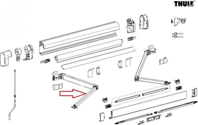 Thule LH Spring Arm Compleet 5200 2.60mtr