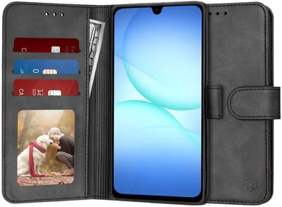 Hoes voor Samsung Galaxy A18 5G A186 / A18 4G A185 / F17 / M17 / A17 4G A175, Techsuit, Diary Book, Zwart