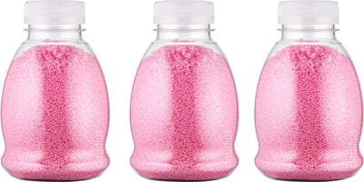Badkaviaar Rozen - 225 gram - Fles met transparante dop - set van 3 stuks - bad parels voor in bad