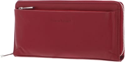 bruno banani Leren Portemonnee Zip Around Wallet Red Rood
