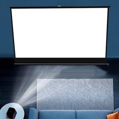 Tafelprojectiescherm - Mobiel Scherm - Home Cinema - Zelfstaand Ontwerp - 40 Inch 4:3 16:9 - Wit
