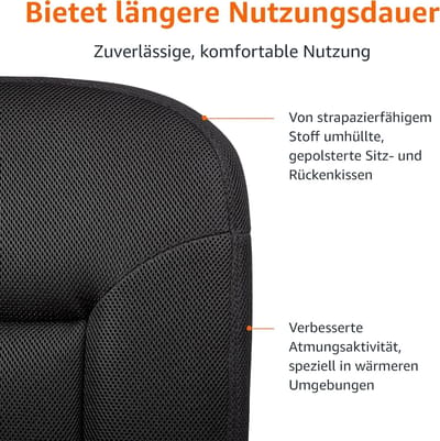 Bureaustoel met Verstelbare Hoogte en - Padded Zit- & Rugleuning – - Medahomestore