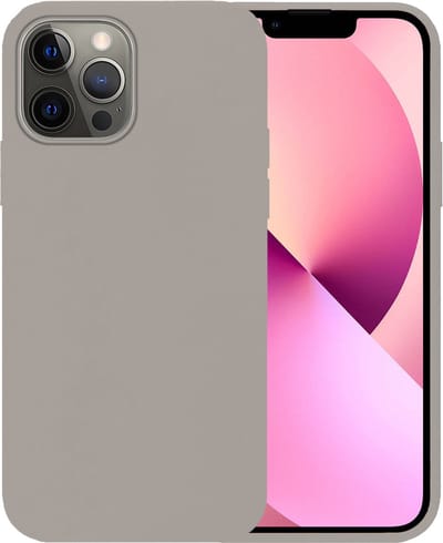 Hoesje - Geschikt voor Apple iPhone 14 Pro Max - Sterk & Shockproof - Hoes Cover - Siliconen Case - Telefoonhoesjes - Grijs