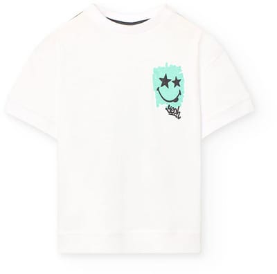 Boboli Knit T-shirt Met Korte Mouwen Wit 16 Years Jongens