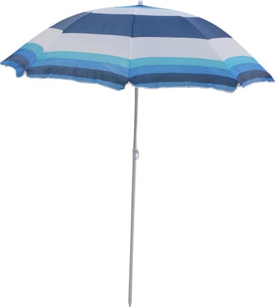 Master Grill&Party tuinparasol, 180 cm diameter, witblauw en marine strepen, JKB04