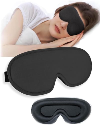Ademend oogmasker voor een optimale lichtblocking tijdens de slaap, verstelbare band, huidvriendelijk en superzacht zijde