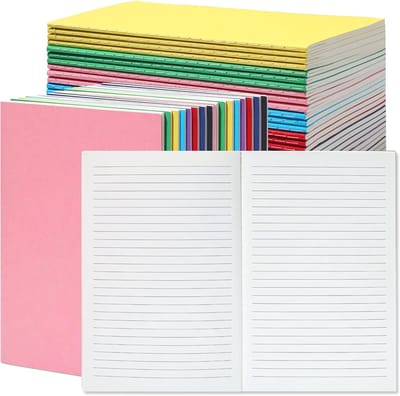 Gelinieerde Notitieboeken - Kleine Dagboeken - Schrijven en Noteren - Kleurrijke Set - A5 Formaat - Veelkleurig