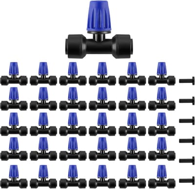 Misting Sproeiset - Tuin Irrigatie - Planten Besproeien - 30 Delige Set - 10mm Koppelingen - Blauw