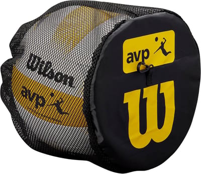 Wilson Voetbaltas met Trekkoord - Ruimte voor 1 Bal - Zwart/Geel - Eén maat