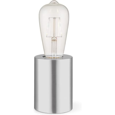 Home Sweet Home - Moderne tafellamp Dry Rond - Geborsteld staal - 7,5/7,5/10cm - bedlampje - geschikt voor E27 LED lichtbron - gemaakt van Metaal
