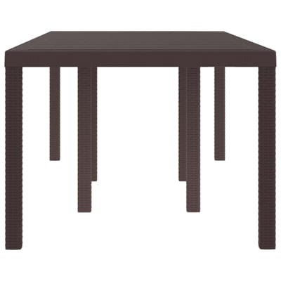 vidaXL Tuinstafel Bruin 200 x 100 x 73 cm poly rattan