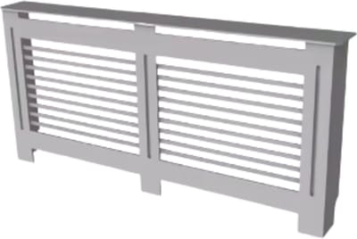 Radiatorombouw - 172x92 cm - Ombouw rooster - Horizontale panelen - MDF - Stijlvol - Grijs