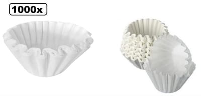 Koffiefilters 90/250mm - Doos 1000 stuks - Geschikt voor Bravilor - Korf - Papier - Korffilter - Geschikt voor Melitta
