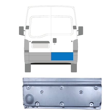Reparatie plaatwerk achterste deuren voor Renault Master 1998-2010 / Rechts