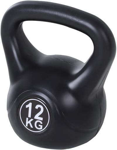 HOMCOM-Kettlebell-Kunststoff, Sand-27L x 21B x 31H cm-Schwarz