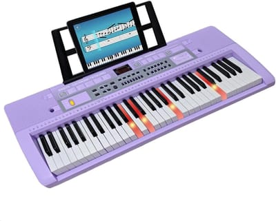 AHD® Elektrische Piano - Piano - Digitale Piano - Piano Keyboard - Piano Keyboard Kinderen - Paars - 21cm x 81cm x 21cm