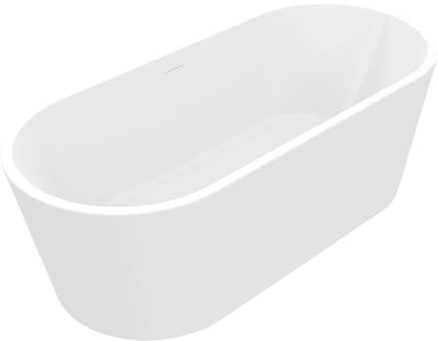 Wiesbaden Libero - Ligbad Vrijstaand - 80x178x58.5cm - Mat Wit - Ovaal - Acryl