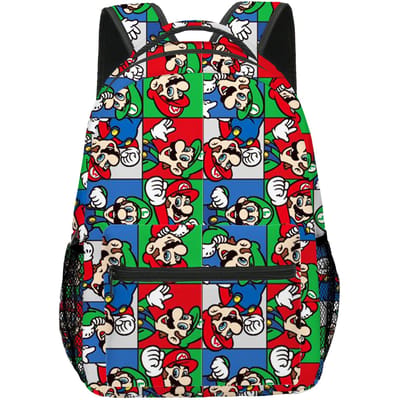 3-delige Schoolrugzakset voor Studenten Grote Capaciteit Oxford Stof Schooltas met Schouderband en Etui All-over print backpack