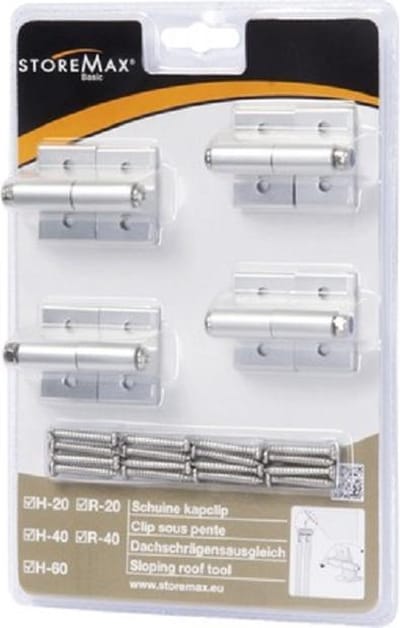 Storemax Basic Schuifd. Accessoires Schuine Kap Clip (4 Stuks)