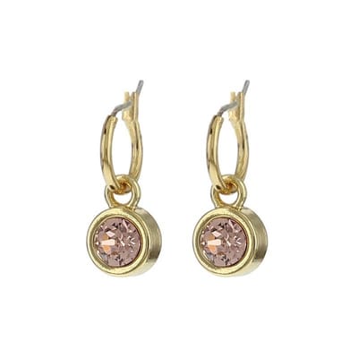 BIBA 80313 Oorhangers goud Vintage Roze